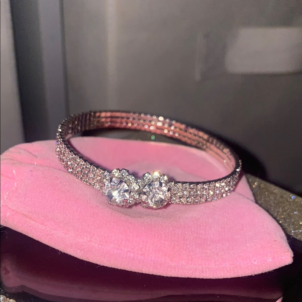 Elegant Silver Crystal Bracelet